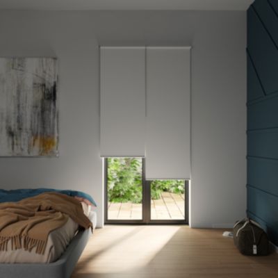 Store enrouleur occultant sans perçage Boreas 2 blanc l.60 x H.240cm Goodhome