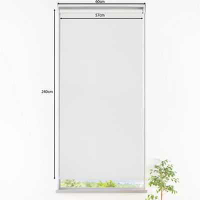 Store enrouleur occultant sans perçage Boreas 2 blanc l.60 x H.240cm Goodhome