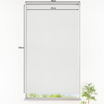 Store enrouleur occultant sans perçage Boreas 2 blanc l.90 x H.180cm Goodhome