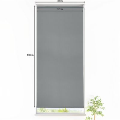 Store enrouleur occultant sans perçage Boreas 2 gris béton l.40 x H.140cm Goodhome