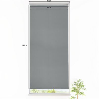 Store enrouleur occultant sans perçage Boreas 2 gris béton l.45 x H.140cm Goodhome