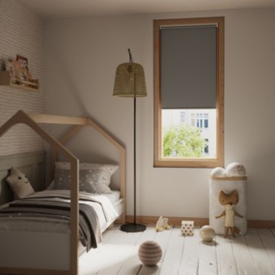 Store enrouleur occultant sans perçage Boreas 2 gris béton l.60 x H.180cm Goodhome