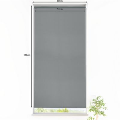 Store enrouleur occultant sans perçage Boreas 2 gris béton l.60 x H.180cm Goodhome