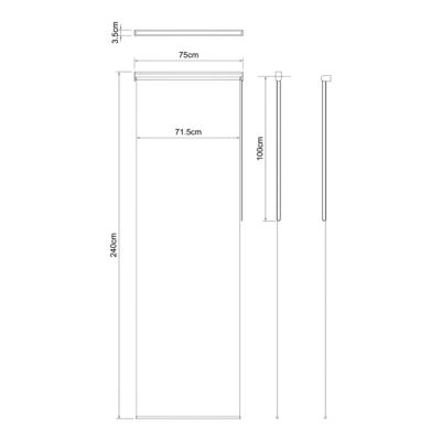 Store enrouleur occultant sans perçage Boreas 2 gris béton l.75 x H.240cm Goodhome