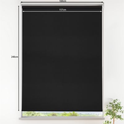 Store enrouleur occultant sans perçage Boreas 2 noir l.160 x H.240cm Goodhome