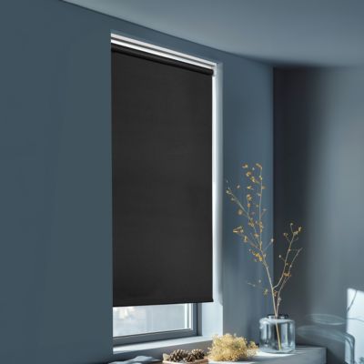 Store enrouleur occultant sans perçage Boreas 2 noir l.45 x H.140cm Goodhome