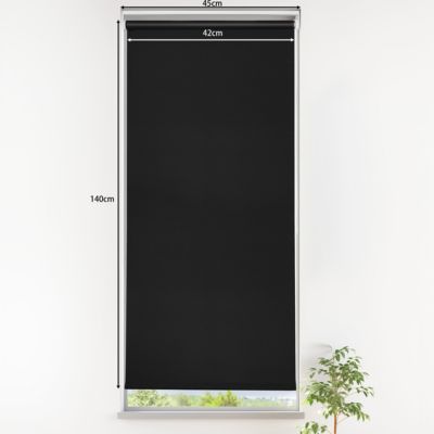 Store enrouleur occultant sans perçage Boreas 2 noir l.45 x H.140cm Goodhome