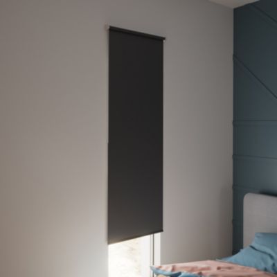 Store enrouleur occultant sans perçage Boreas 2 noir l.60 x H.180cm Goodhome