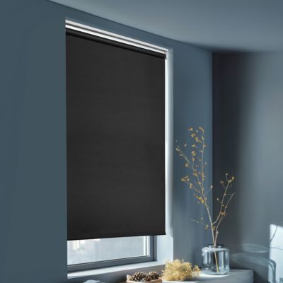 Store enrouleur occultant sans perçage Boreas 2 noir l.90 x H.180cm Goodhome