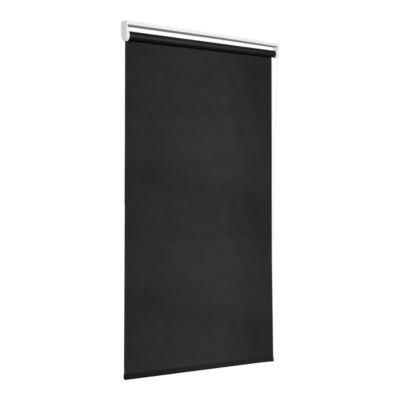 Store enrouleur occultant sans perçage Boreas 2 noir l.90 x H.180cm Goodhome