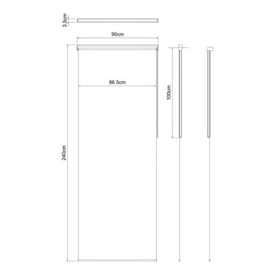 Store enrouleur occultant sans perçage Boreas 2 noir l.90 x H.240cm Goodhome