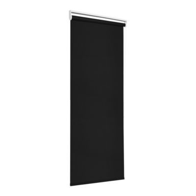 Store enrouleur occultant sans perçage Boreas 2 noir l.90 x H.240cm Goodhome