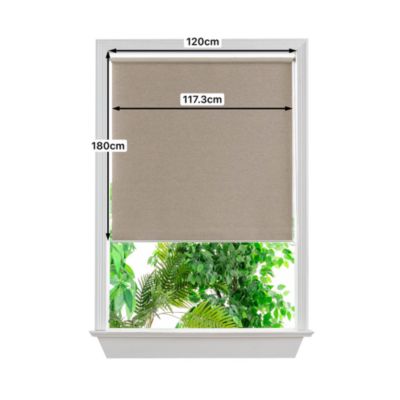 Store enrouleur occultant sans perçage Iwerne beige l.120 x H.180cm Goodhome