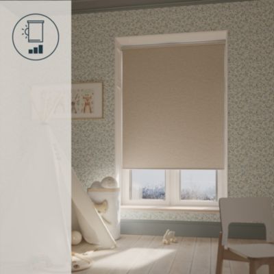 Store enrouleur occultant sans perçage Iwerne beige l.120 x H.180cm Goodhome