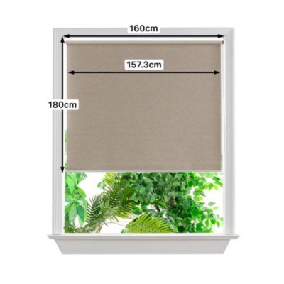 Store enrouleur occultant sans perçage Iwerne beige l.160 x H.180cm Goodhome