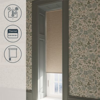 Store enrouleur occultant sans perçage Iwerne beige l.40 x H.140cm Goodhome