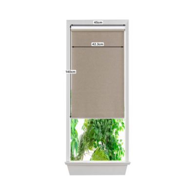 Store enrouleur occultant sans perçage Iwerne beige l.45 x H.140cm Goodhome