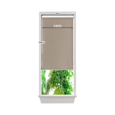 Store enrouleur occultant sans perçage Iwerne beige l.55 x H.180cm Goodhome