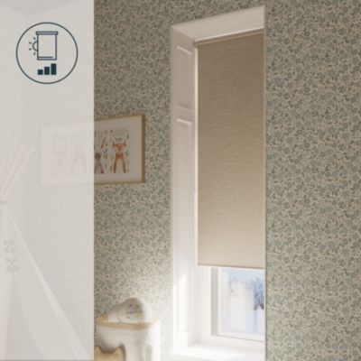 Store enrouleur occultant sans perçage Iwerne beige l.55 x H.180cm Goodhome
