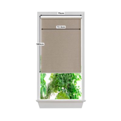 Store enrouleur occultant sans perçage Iwerne beige l.75 x H.180cm Goodhome