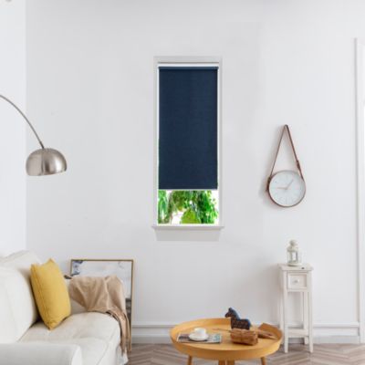 Store enrouleur occultant sans perçage Iwerne bleu marine l.40 x H.140cm Goodhome