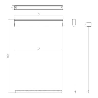 Store enrouleur occultant sans perçage Iwerne bleu marine l.75 x H.180cm Goodhome