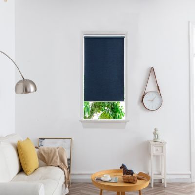 Store enrouleur occultant sans perçage Iwerne bleu marine l.75 x H.180cm Goodhome