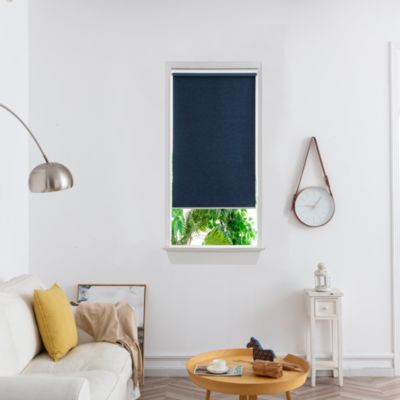 Store enrouleur occultant sans perçage Iwerne bleu marine l.75 x H.180cm Goodhome