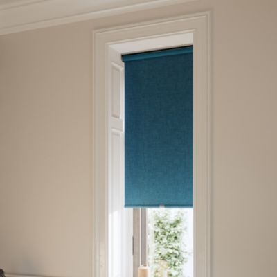 Store enrouleur occultant sans perçage Novan bleu saphir l.55 x H.180cm Goodhome