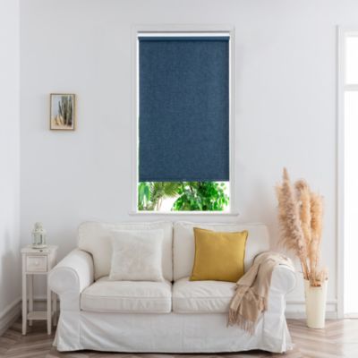 Store enrouleur occultant sans perçage Novan bleu saphir l.90 x H.180cm Goodhome