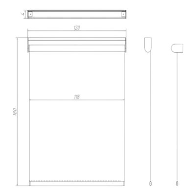 Store enrouleur occultant sans perçage Novan taupe l.120 x H.180cm Goodhome