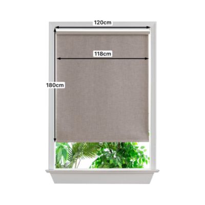 Store enrouleur occultant sans perçage Novan taupe l.120 x H.180cm Goodhome