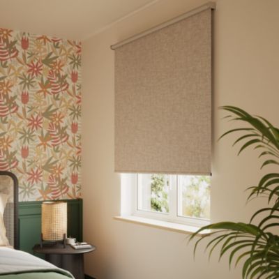 Store enrouleur occultant sans perçage Novan taupe l.120 x H.180cm Goodhome