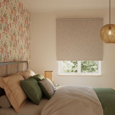 Store enrouleur occultant sans perçage Novan taupe l.120 x H.180cm Goodhome
