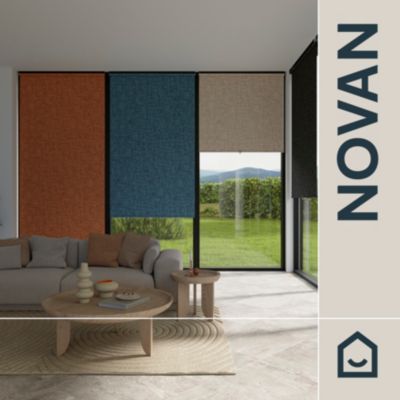 Store enrouleur occultant sans perçage Novan taupe l.40 x H.140cm Goodhome