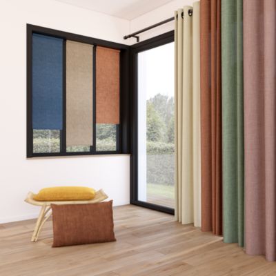 Store enrouleur occultant sans perçage Novan taupe l.40 x H.140cm Goodhome
