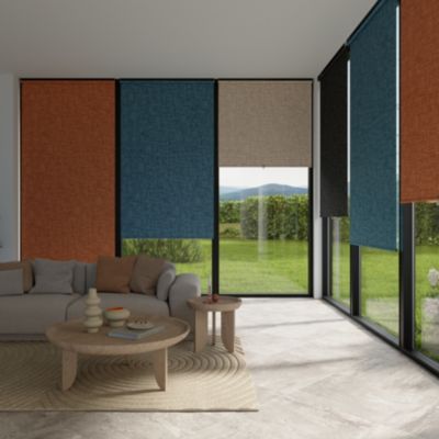 Store enrouleur occultant sans perçage Novan taupe l.40 x H.140cm Goodhome
