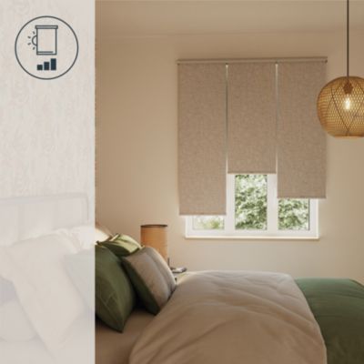 Store enrouleur occultant sans perçage Novan taupe l.40 x H.140cm Goodhome