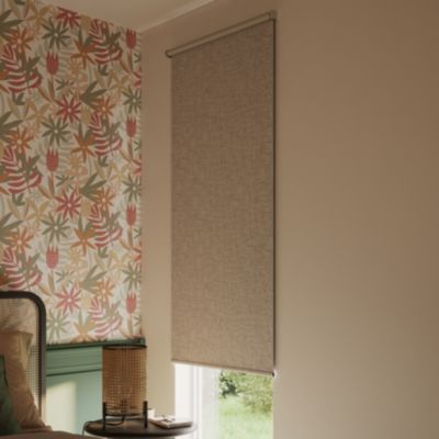 Store enrouleur occultant sans perçage Novan taupe l.75 x H.240cm Goodhome