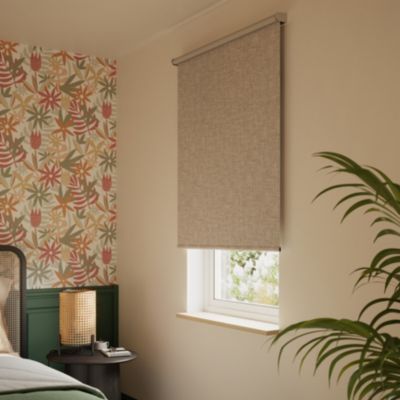 Store enrouleur occultant sans perçage Novan taupe l.90 x H.180cm Goodhome