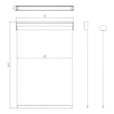 Store enrouleur occultant sans perçage Novan taupe l.90 x H.180cm Goodhome