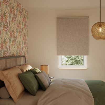 Store enrouleur occultant sans perçage Novan taupe l.90 x H.180cm Goodhome