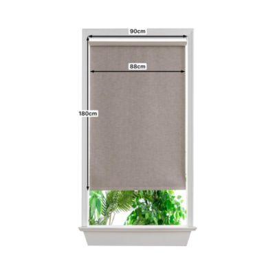 Store enrouleur occultant sans perçage Novan taupe l.90 x H.180cm Goodhome