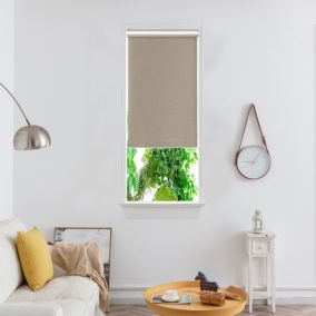 Store enrouleur occultant thermique Iwerne pose facile beige L.140 x l.45cm GoodHome