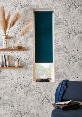 Store enrouleur occultant Velours bleu 90 x 190 cm