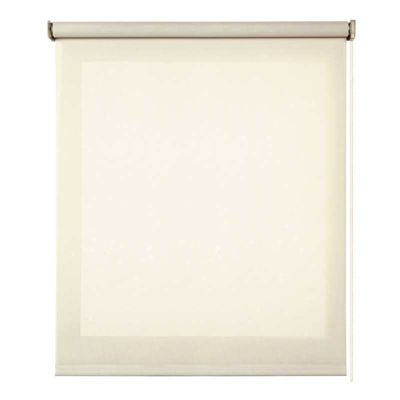 Store Enrouleur Screen 5% Beige 120x250 Cm - Blindecor Egeo, Tissu 116x245 Cm, Protection UV, Intimité & Lumière Naturelle