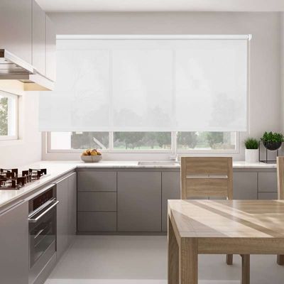 Store Enrouleur Screen Tamisant et Isolant Thermique Blanc 140 x 180 cm