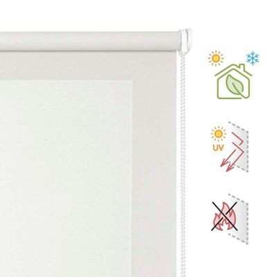 Store Enrouleur Screen Tamisant et Isolant Thermique Blanc 140 x 180 cm