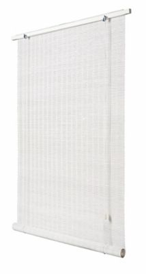 Store enrouleur tamisant bois tissé Ballauff blanc 120 x 220 cm