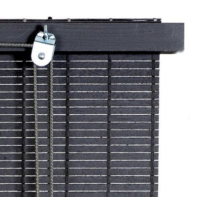 Store enrouleur tamisant bois tissé Ballauff gris l.120 x H.220cm